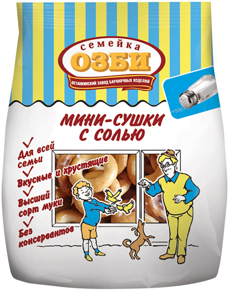 Мини-сушки СЕМЕЙКА ОЗБИ с солью